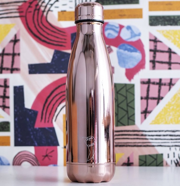 Chilly's Bottle Thermosfles Rosé Gold en Mat Zwart voor warm en koud Rose gold